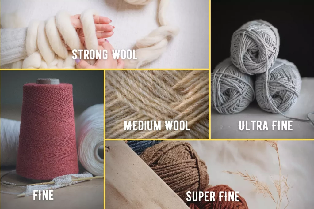 Types of Merino Wool Yarn Based on Fiber Diameter