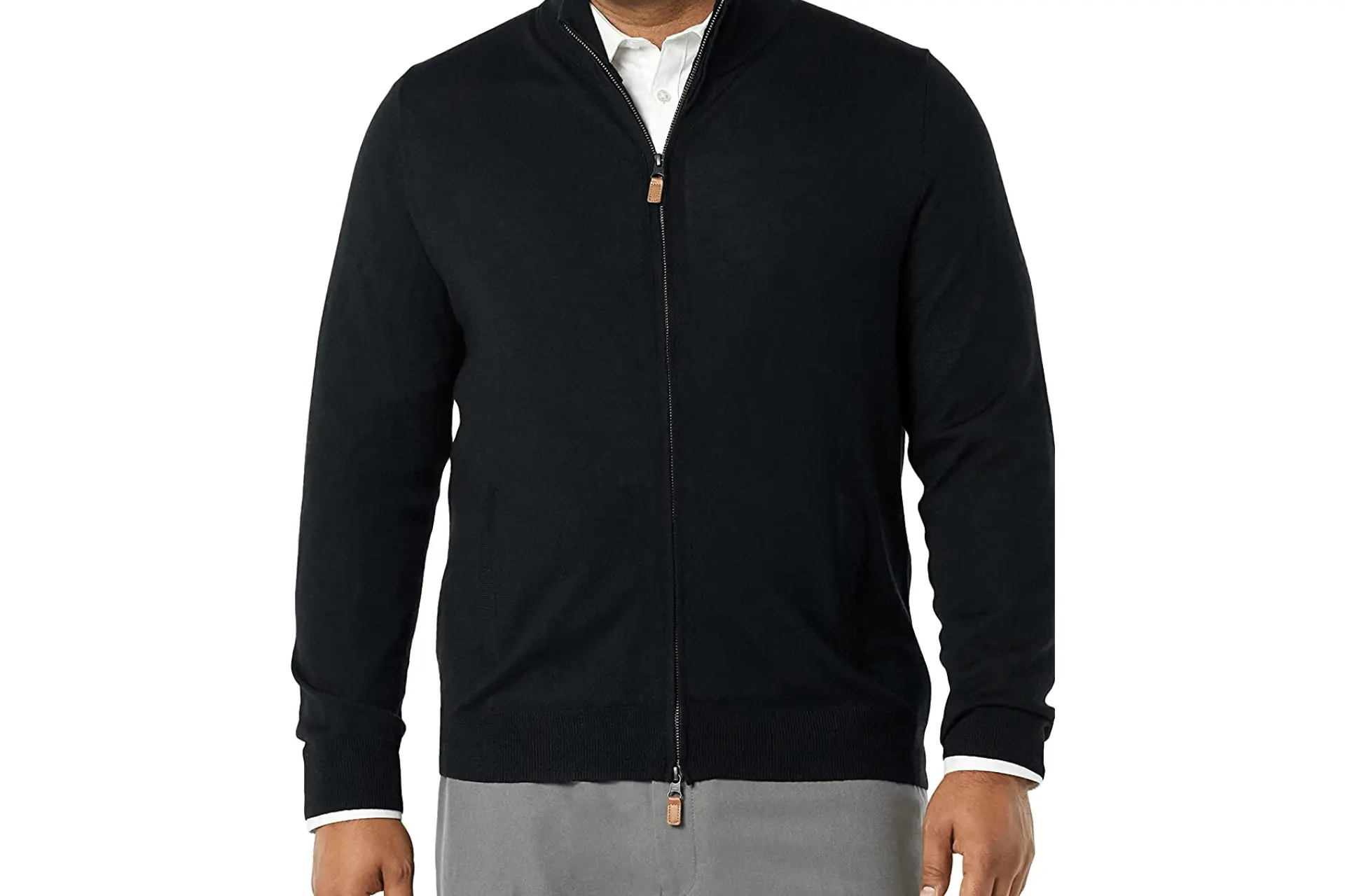 Buttoned Down Men's Merino Wool Full-Zip Sweater