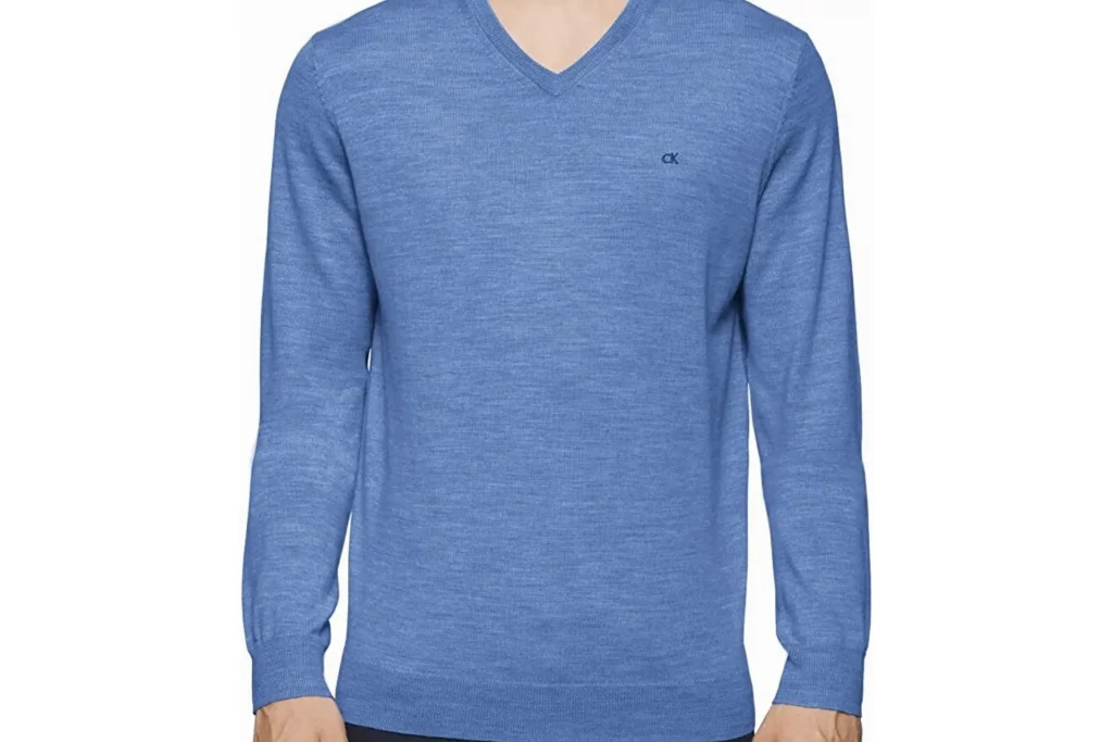 Calvin Klein Men's Merino Sweater V-Neck Solid