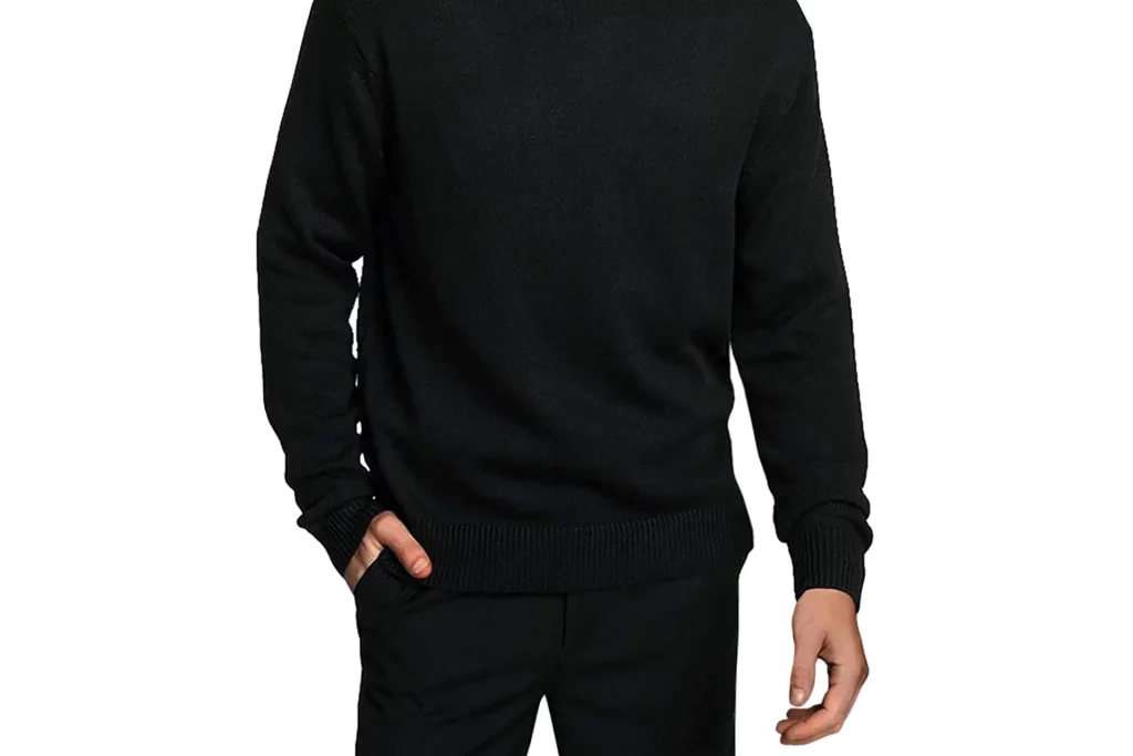 Kallspin Men’s Merino Wool Turtle Neck Sweater