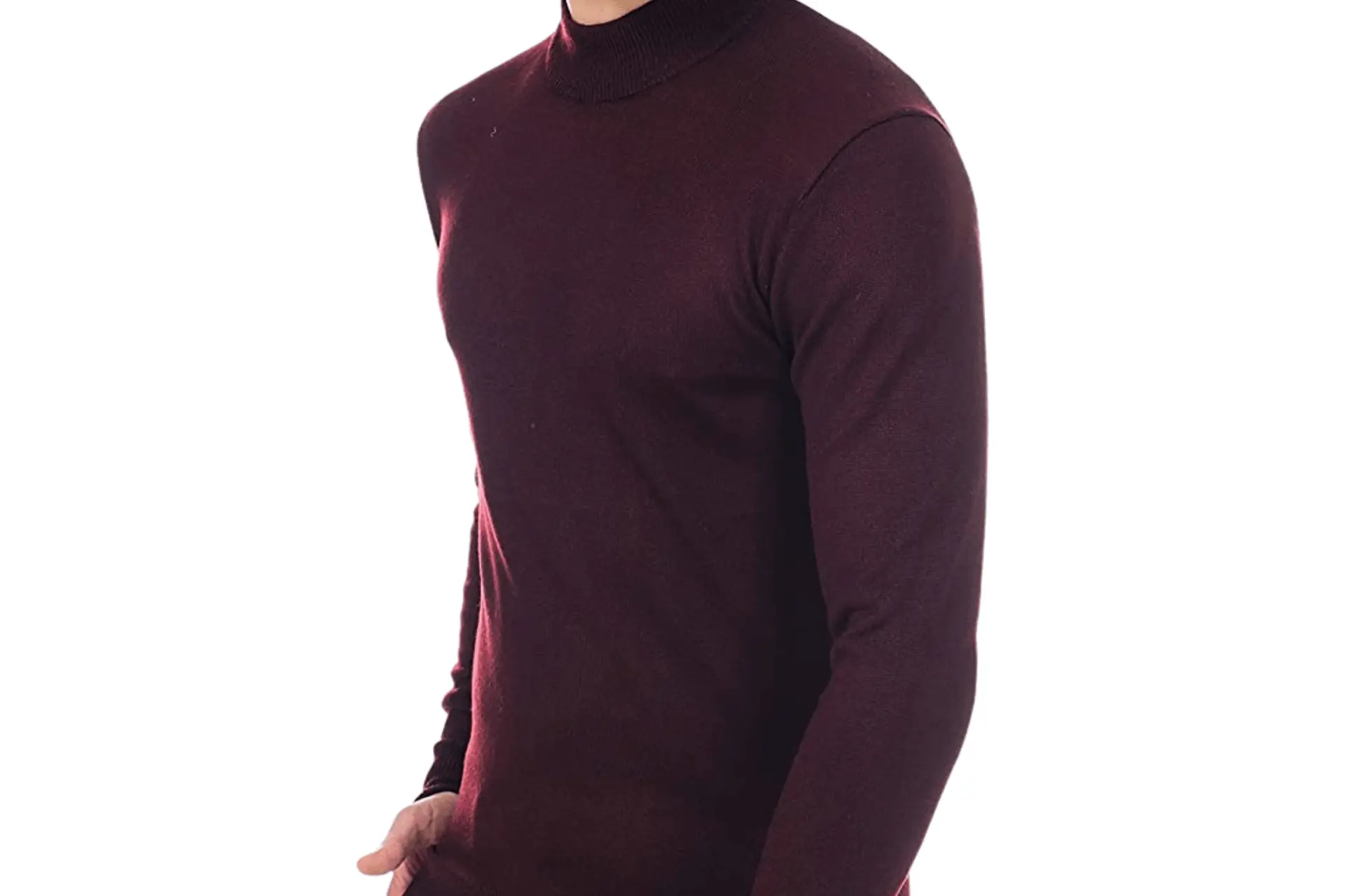 Men's Merino Wool Mock Turtleneck Sweater