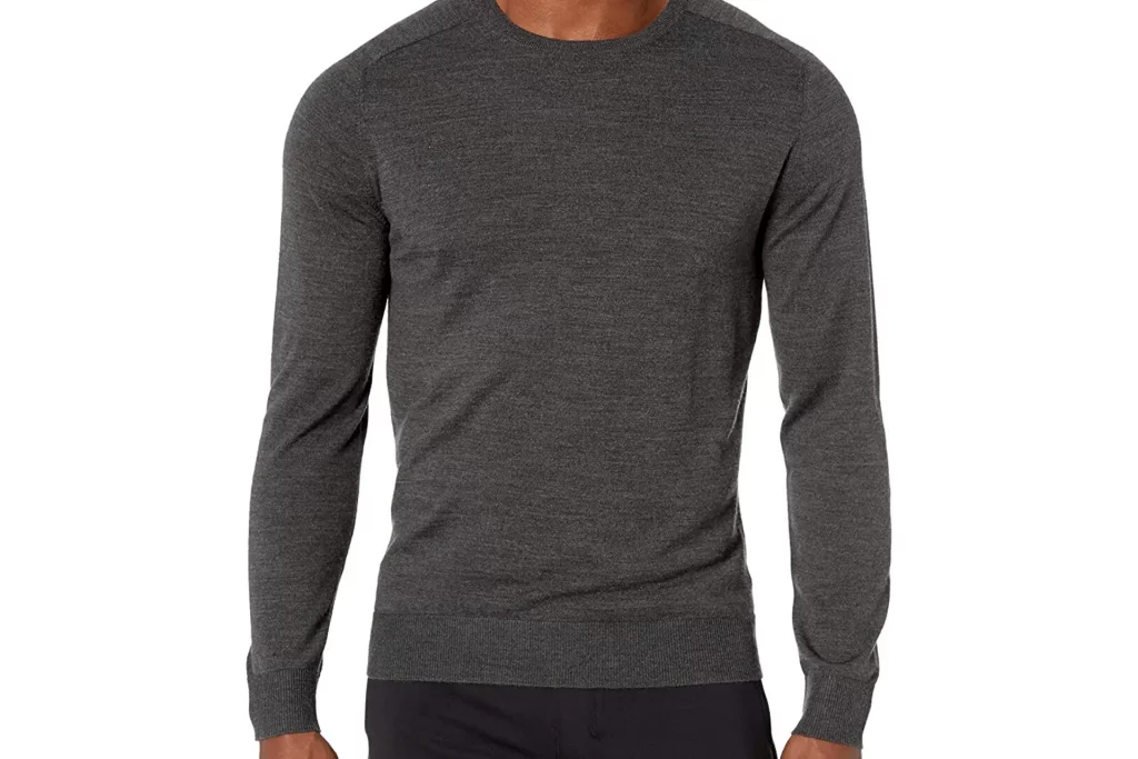 Peak Velocity Men's Crew Neck Merino Wool Sweater