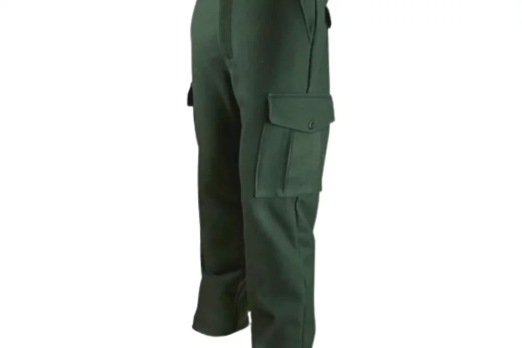 Dark Green Heavyweight Wool Hunting and Shooting Cargo Pants