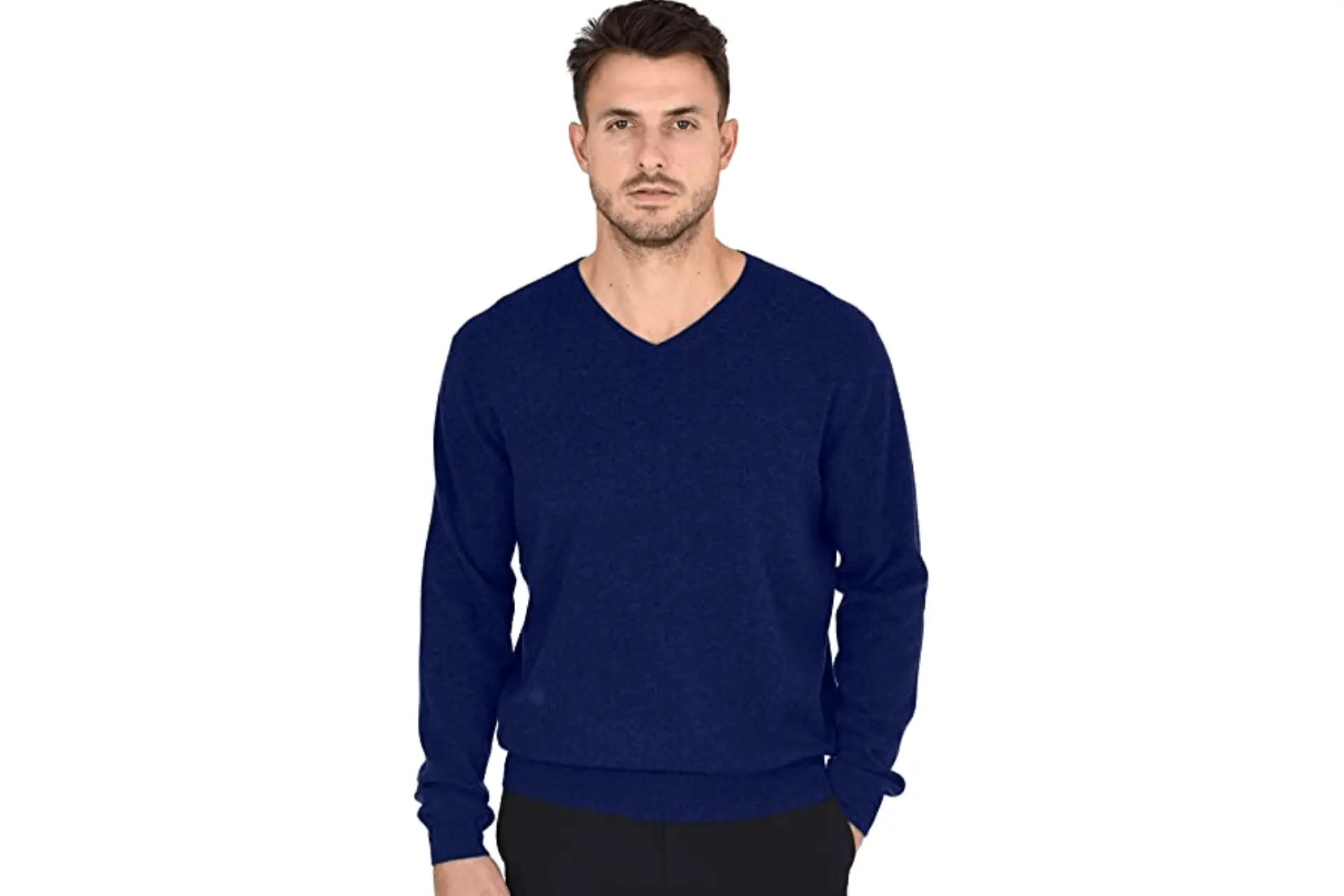 Cashmeren Men's Essentials Knit V-Neck Sweater