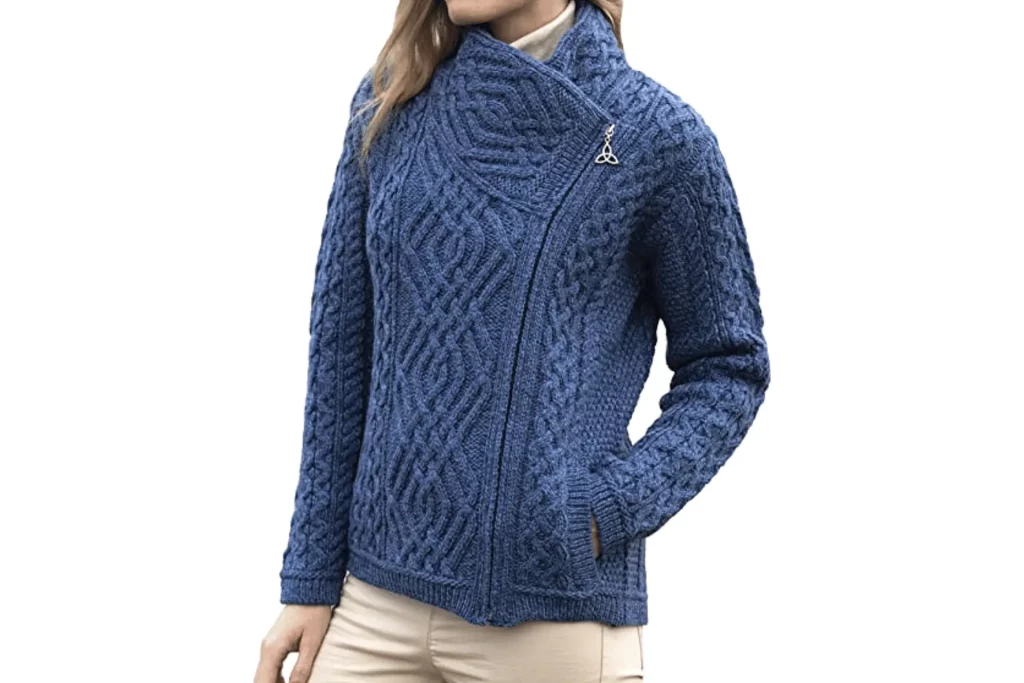 Aran Crafts Women’s Irish Merino Wool Sweaters Wool